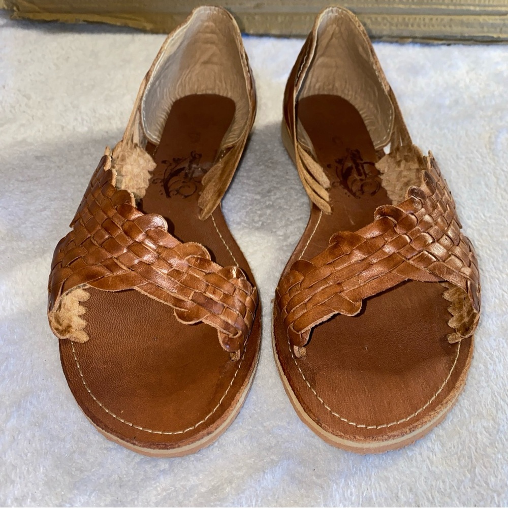 Homan Women USA 8/8.5 Mexico 5 Sandals Huaraches Made In Mexico Slip On